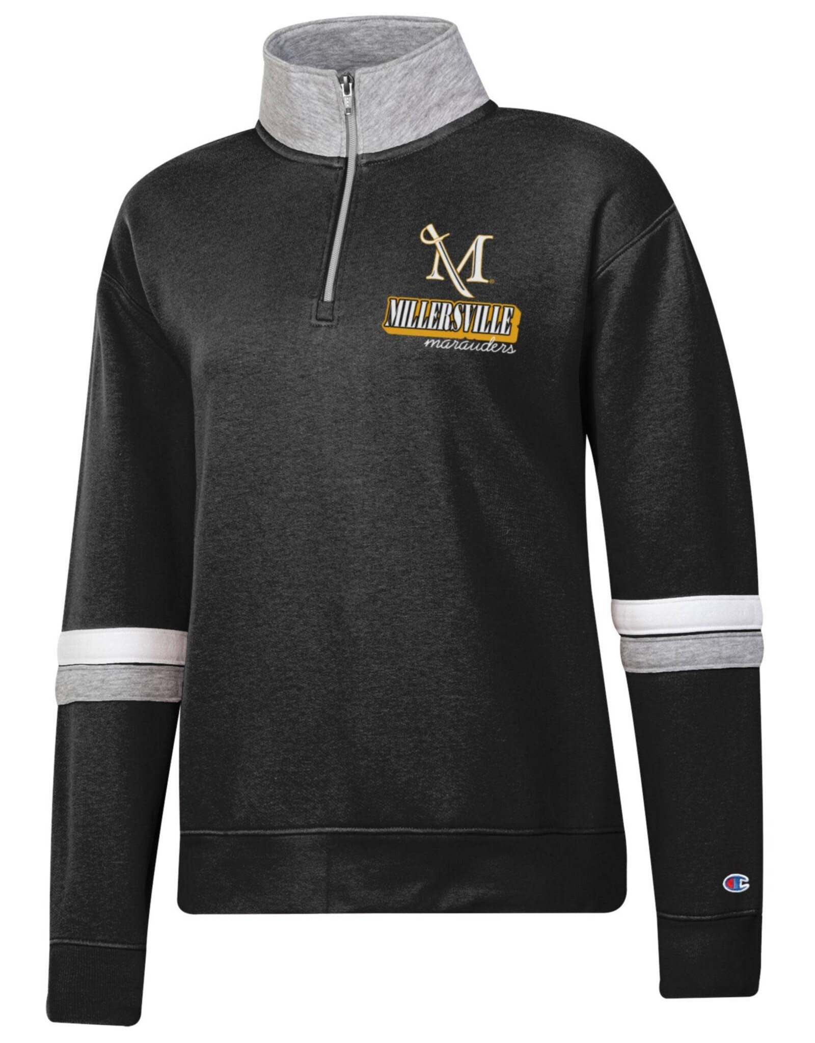 Champion Women s Longsleeve Stripe 1 4 Zip Millersville University Store