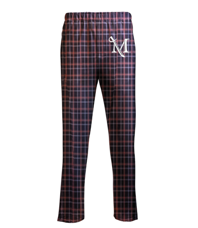 Harley Flannel Plaid Pants Black and Orange