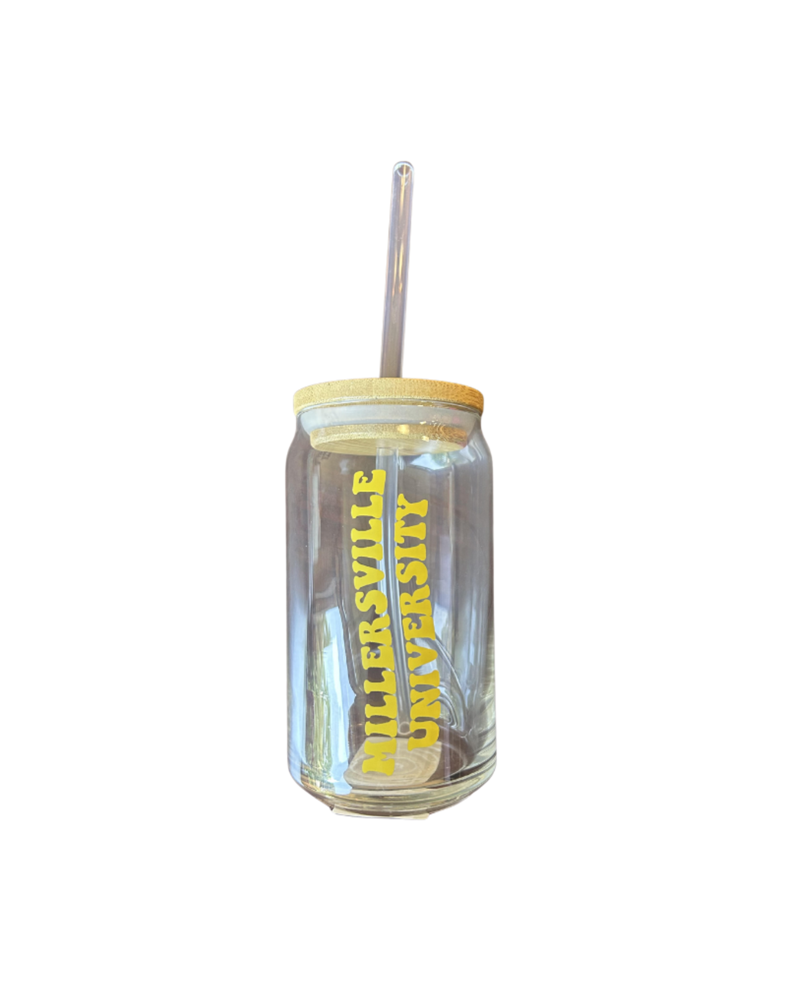 16oz Can Glass with Straw
