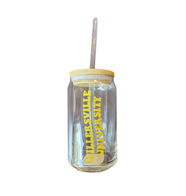 16oz Can Glass with Straw