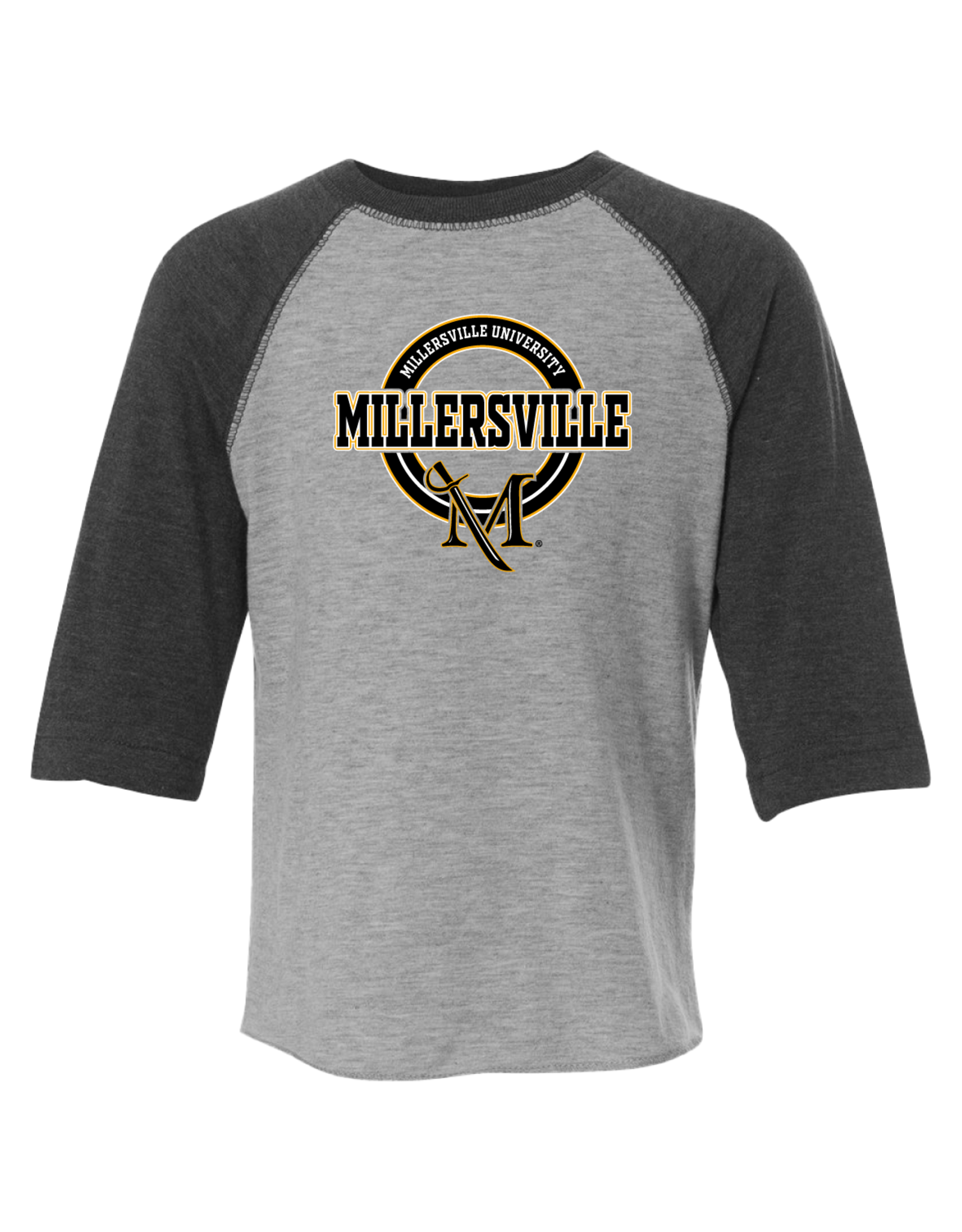 Toddler Raglan 3/4 Sleeve Tee Vintage Heather and Vintage Smoke