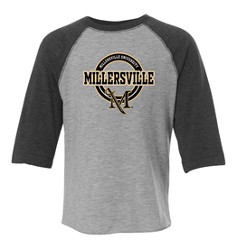 Toddler Raglan 3/4 Sleeve Tee Vintage Heather and Vintage Smoke