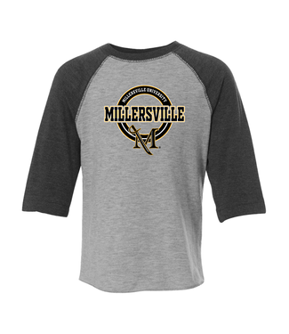 Toddler Raglan 3/4 Sleeve Tee Vintage Heather and Vintage Smoke