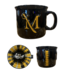 Black and Gold Plaid Big Camper Mug