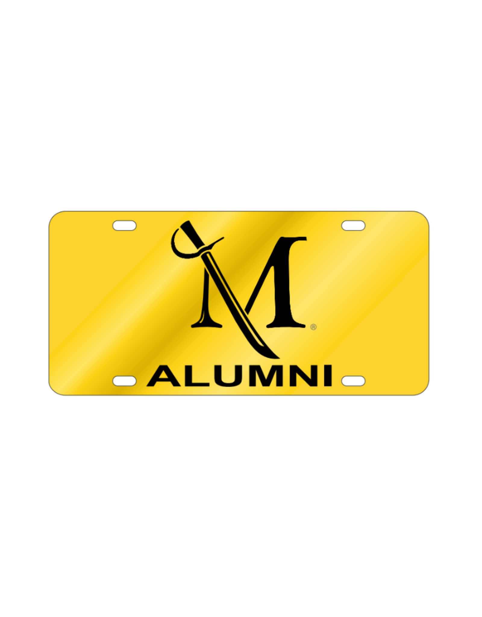 Acrylic Alumni Gold License Plate