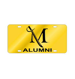 Acrylic Alumni Gold License Plate