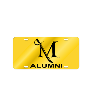 Acrylic Alumni Gold License Plate