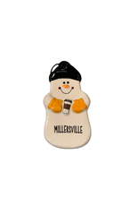 Snowman Coffee Time Ceramic Ornament