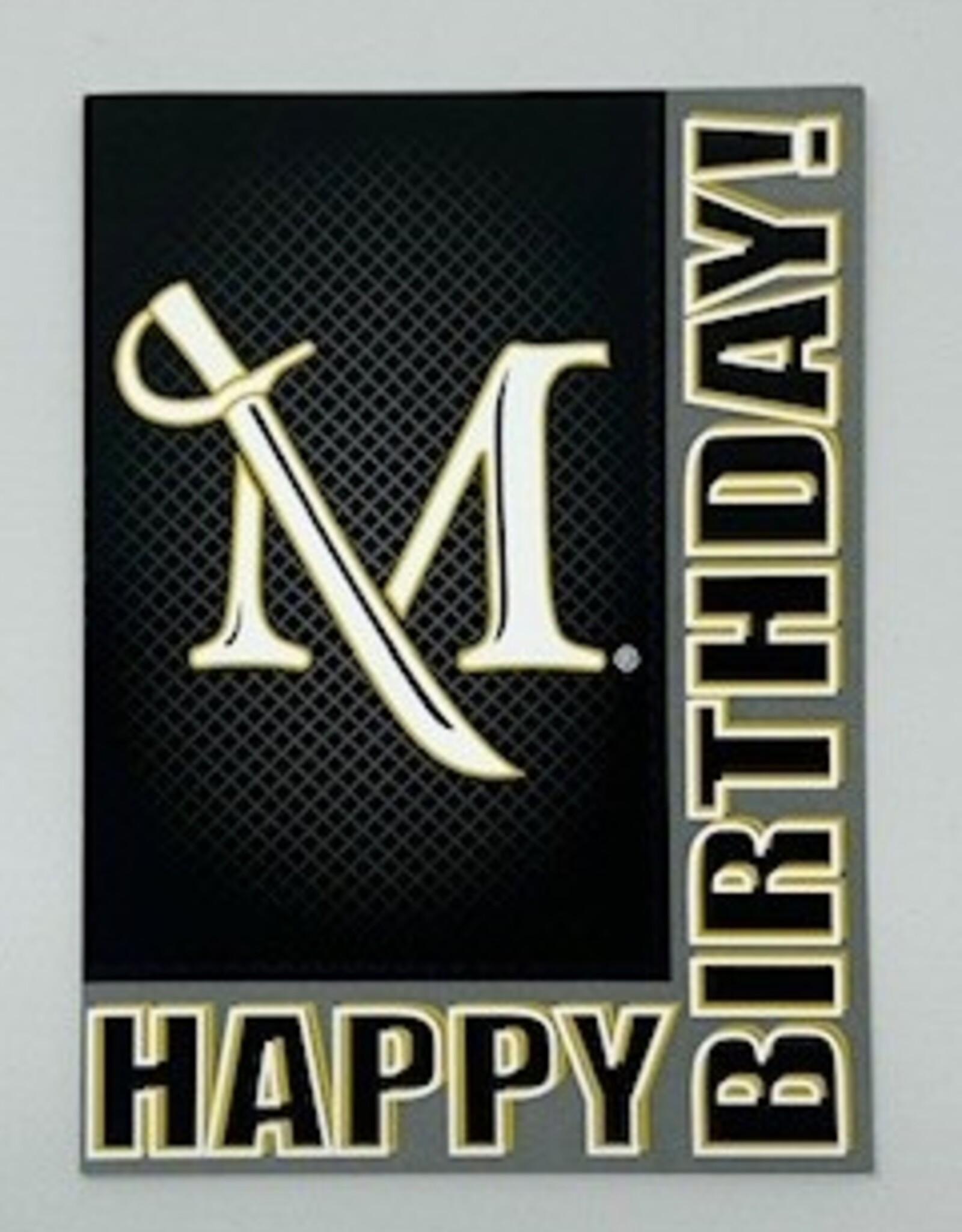 Millersville Happy Birthday M Sword Grid Card