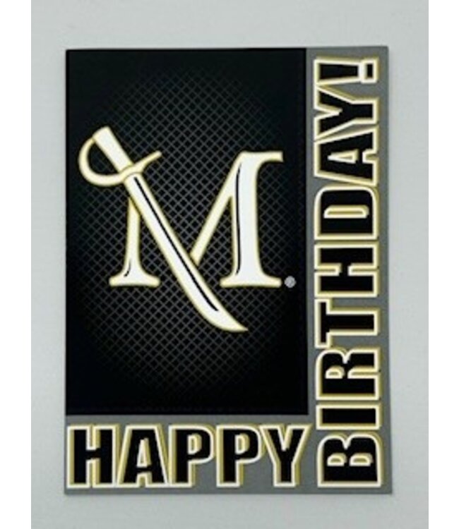 Millersville Happy Birthday M Sword Grid Card