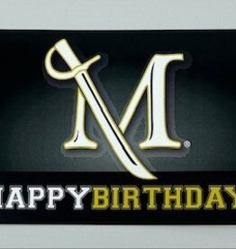 Millersville Happy Birthday M Sword Card