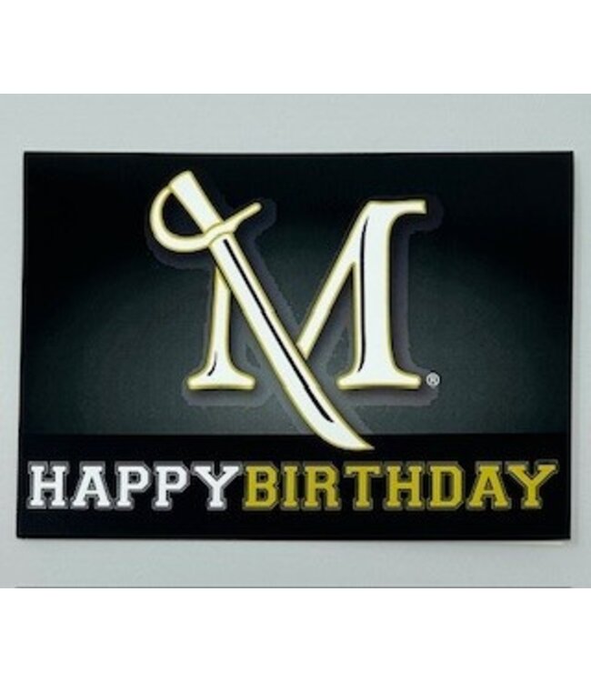 Millersville Happy Birthday M Sword Card