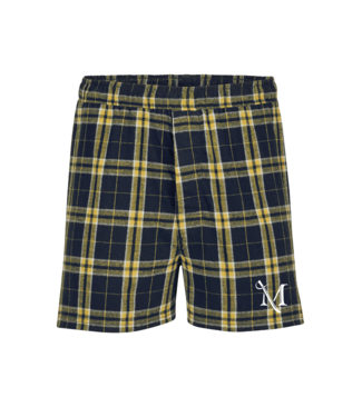 Men's Flannel Shorts Black & Gold