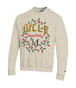 Champion Ville Happy Holidays Crew Oatmeal