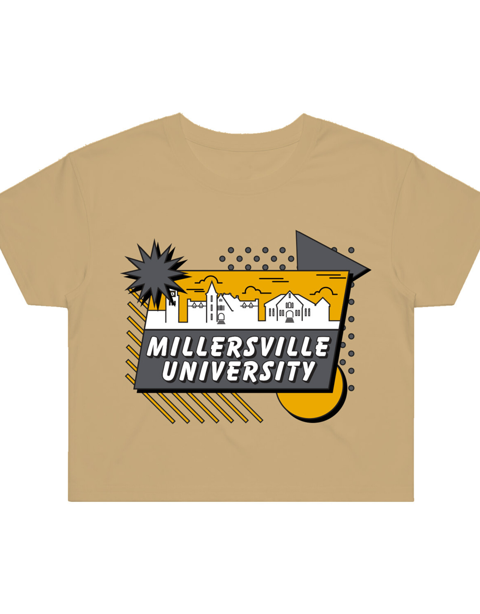 Comic Crop Top Vintage Gold