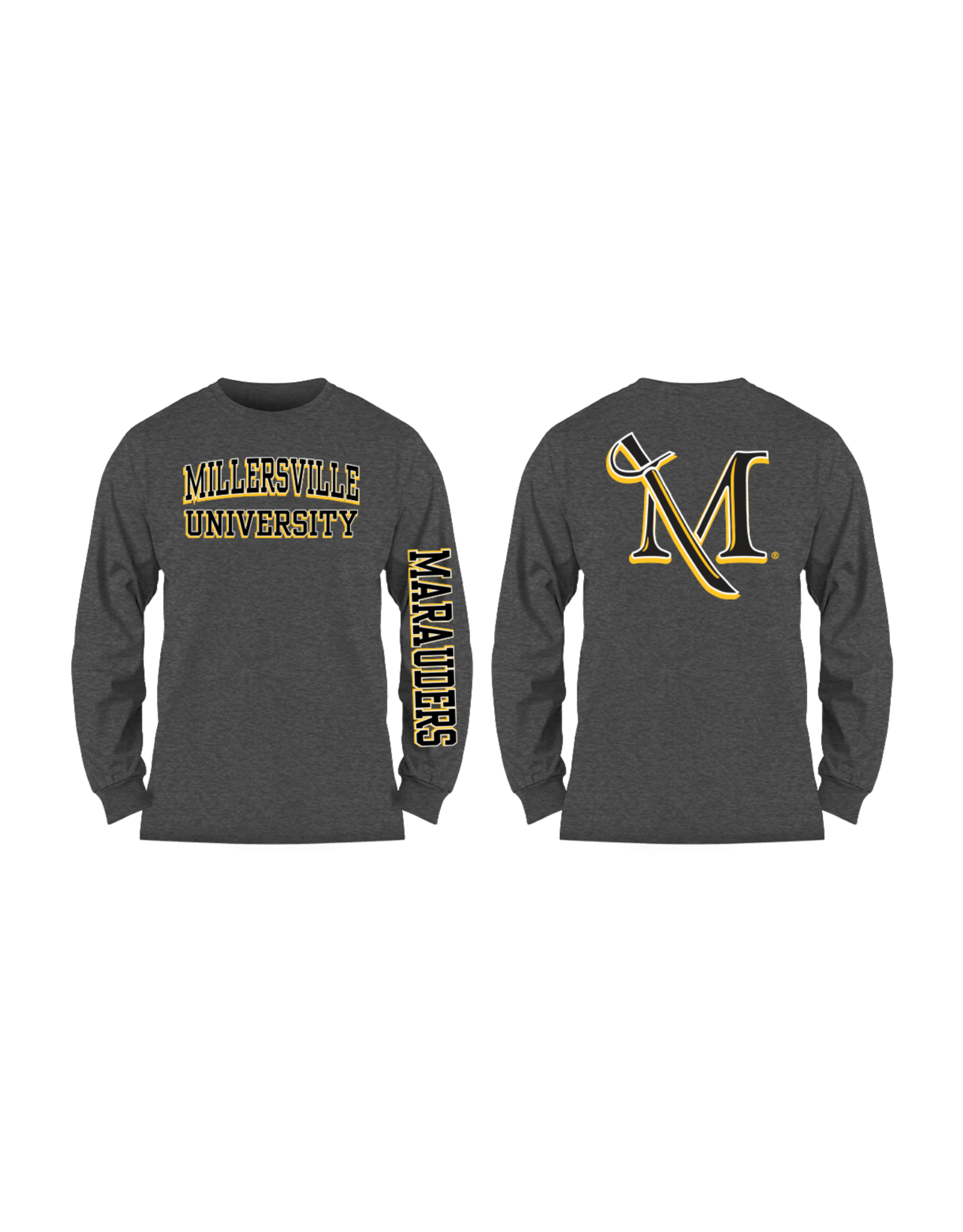 3D Two-Location Grey Longsleeve Tee