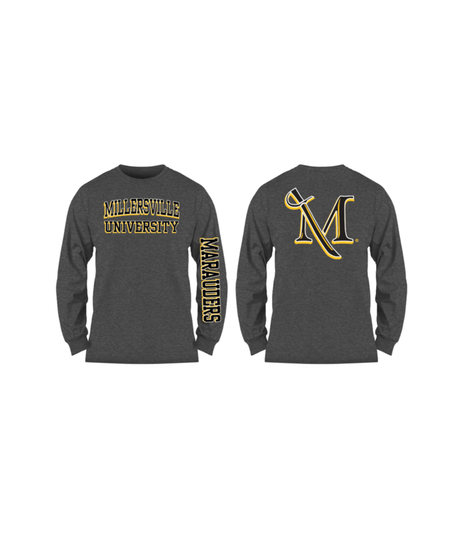 3D Two-Location Grey Longsleeve Tee