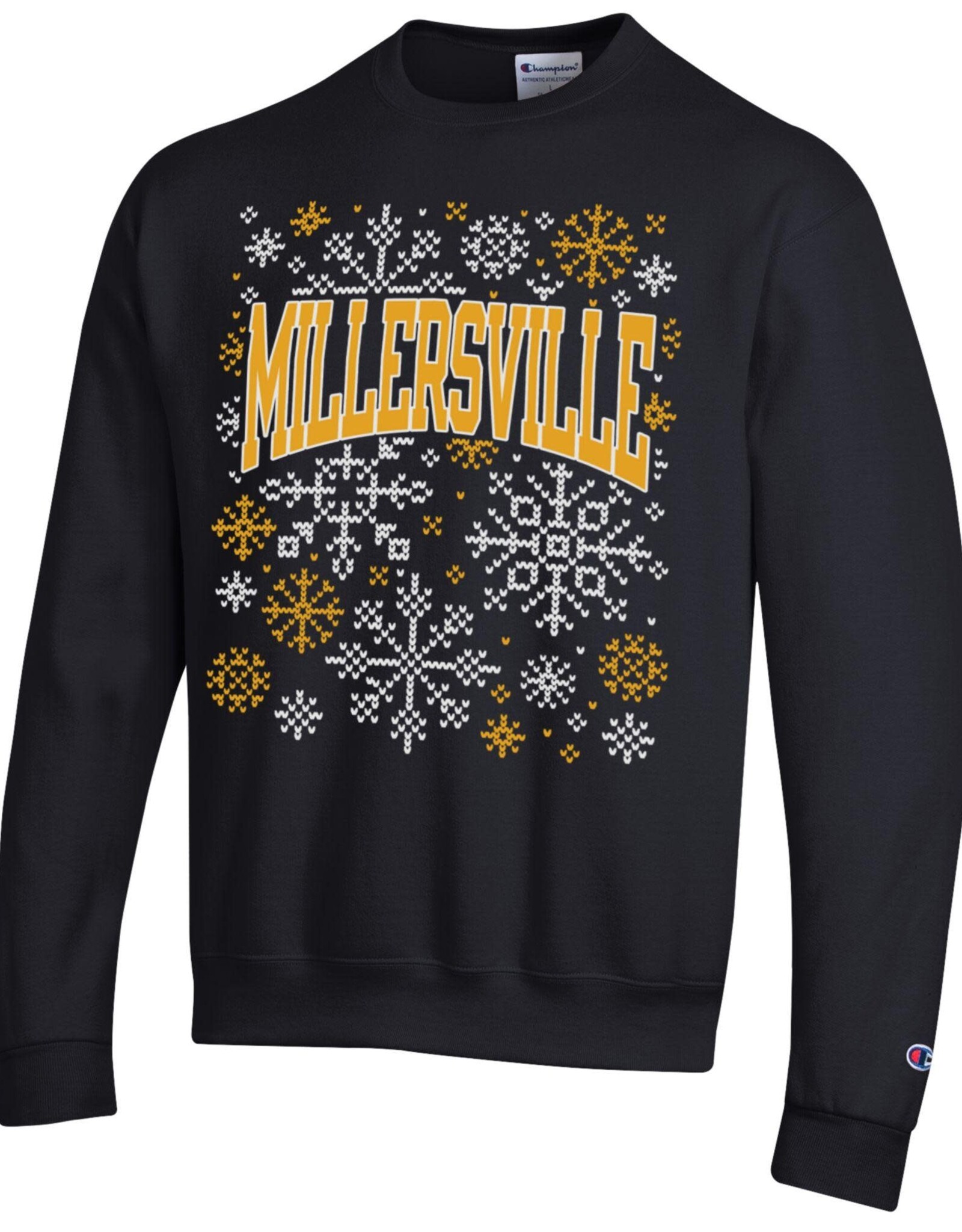Champion Snowflake Holiday Crew Black