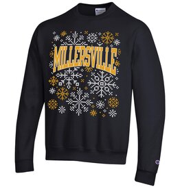 Champion Snowflake Holiday Crew Black
