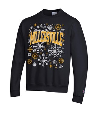 Champion Snowflake Holiday Crew Black