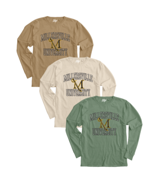 Ringspun Longsleeve Tee Millersville University with M-Sword