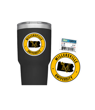 Black And Gold Millersville Sticker