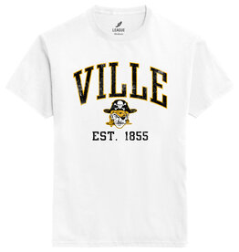 League EZ Tee with VILLE and Pirate Head White