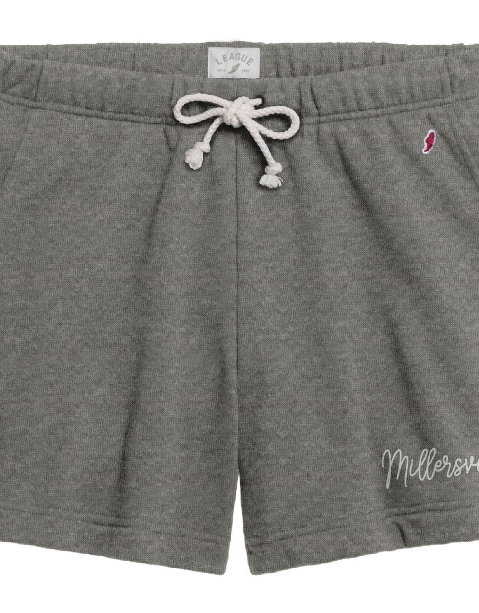 League Academy Shorts with Embroidery Phys Ed Grey