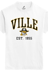 League EZ Tee with VILLE and Pirate Head White