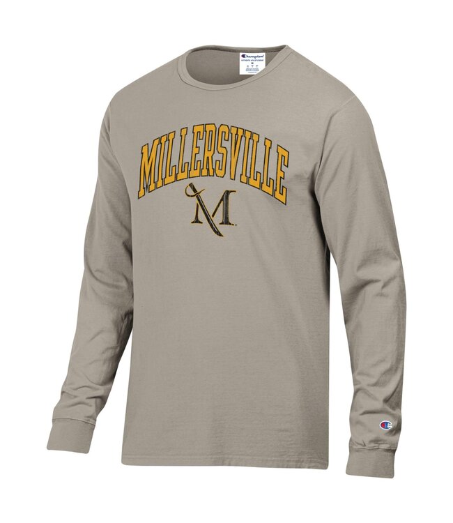 Champion Men's Garment Dyed Longsleeve Tee Arctic Cold Beige