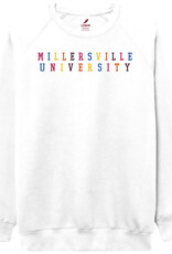 League Essential Crew 2.0 Rainbow Embroidery White