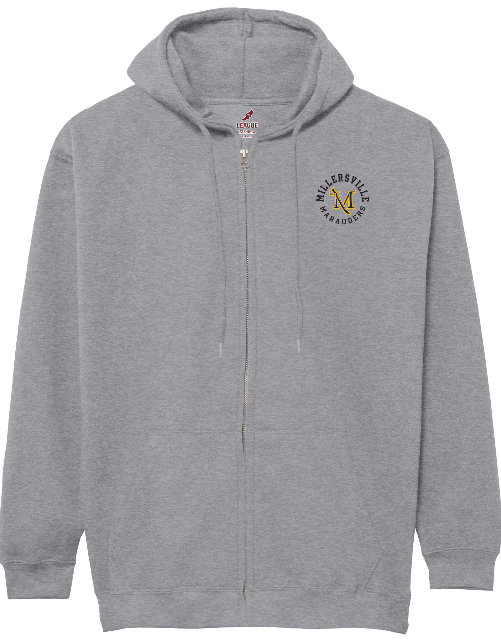 League Essentials Full Zip Hood 2.0 Premium Heather