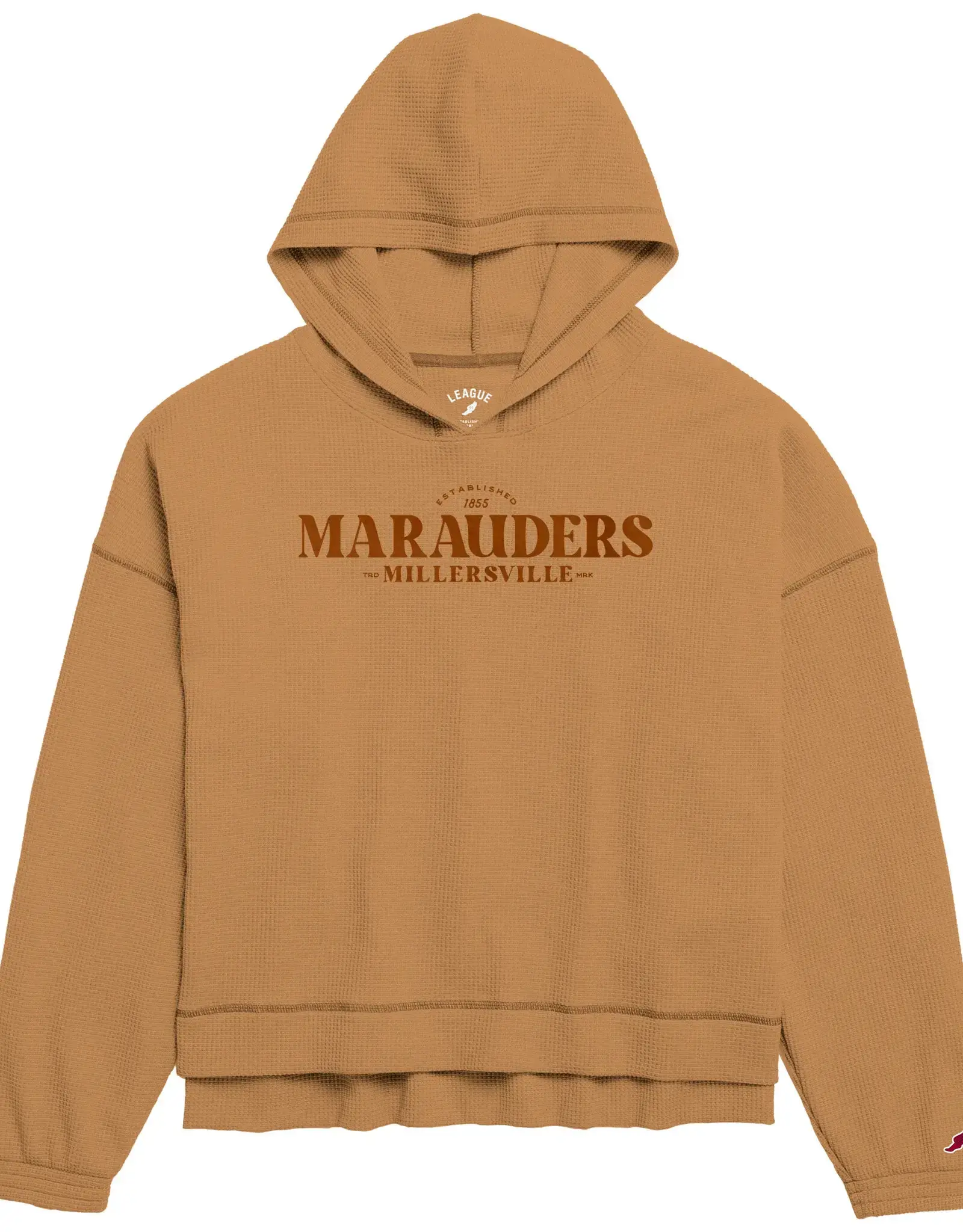 League Waffle Oversized Hood - Tan