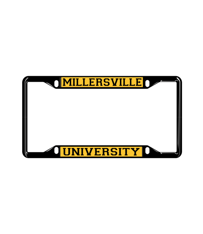 License Plate Frame Black & Gold
