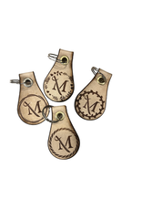 Laser Etched Leather Keychain