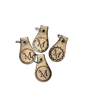 Laser Etched Leather Keychain