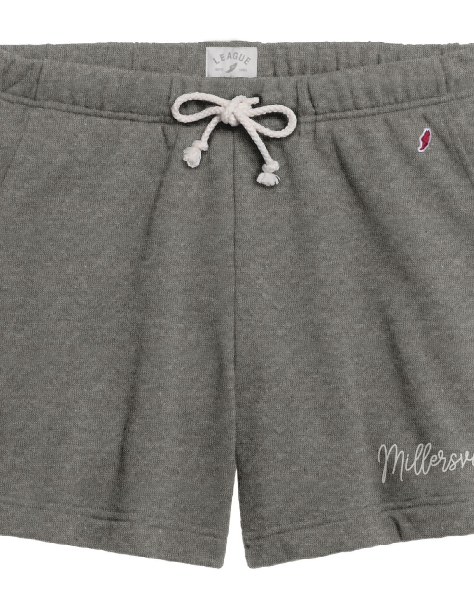 League Academy Shorts with Embroidery Phys Ed Grey