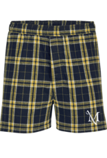 Men's Flannel Shorts Black & Gold