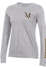 Champion Women's University 2.0 Longsleeve Tee with Sleeve Print