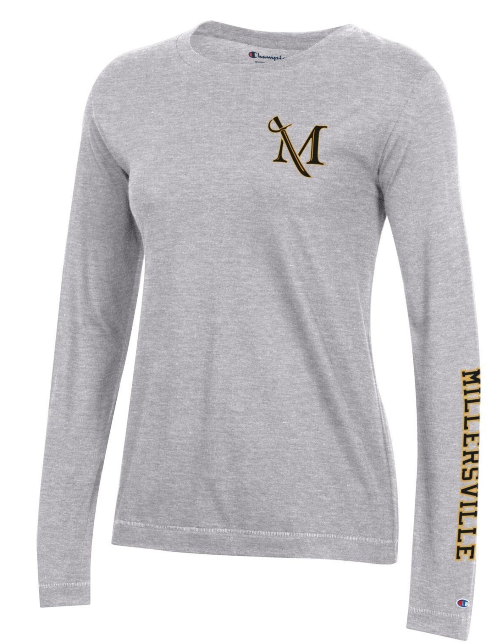 Champion Women's University 2.0 Longsleeve Tee with Sleeve Print