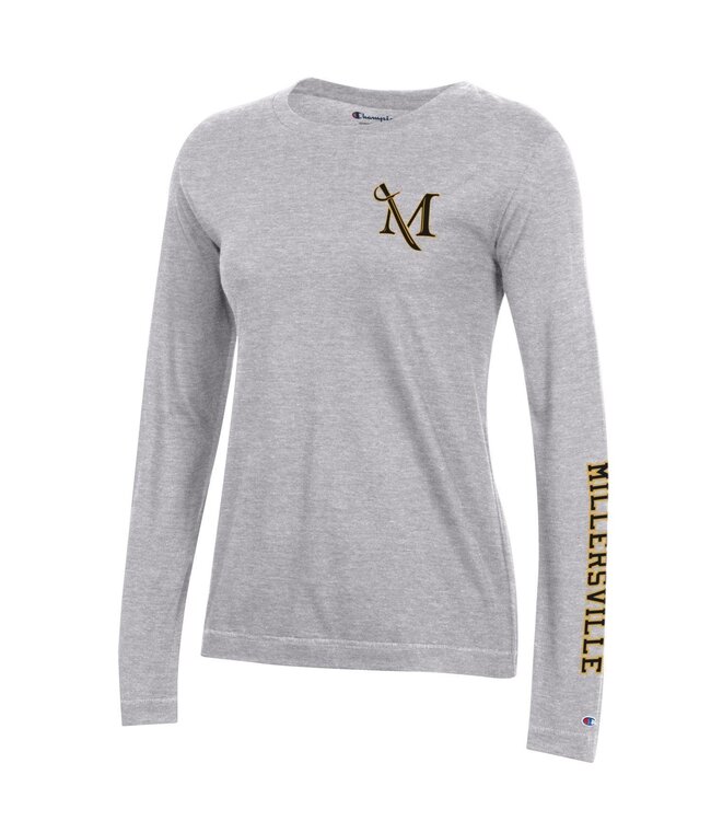 Champion Women's University 2.0 Longsleeve Tee with Sleeve Print