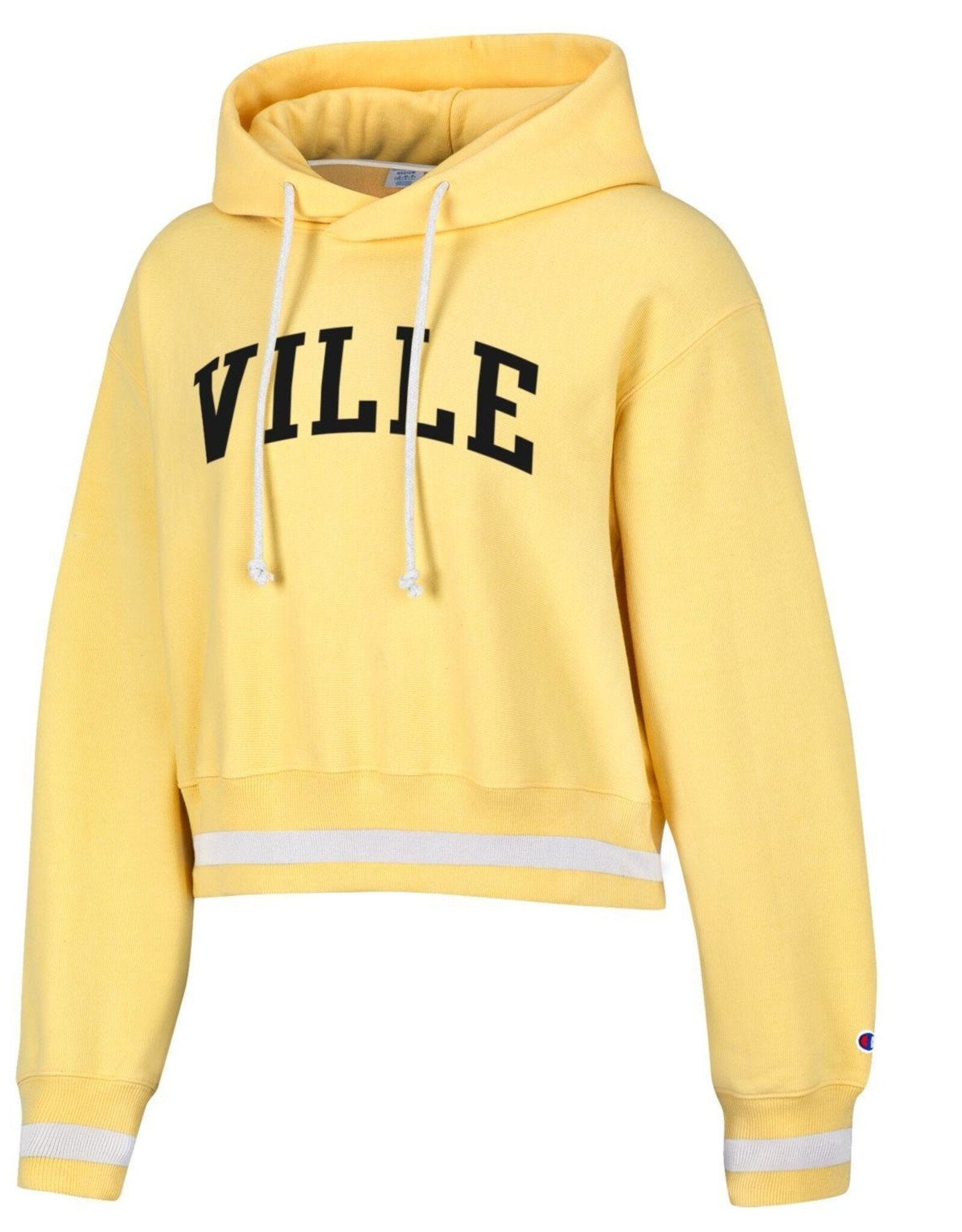 Champion Women's Vintage Wash Reverse Weave Cropped Hood Buttered Popcorn