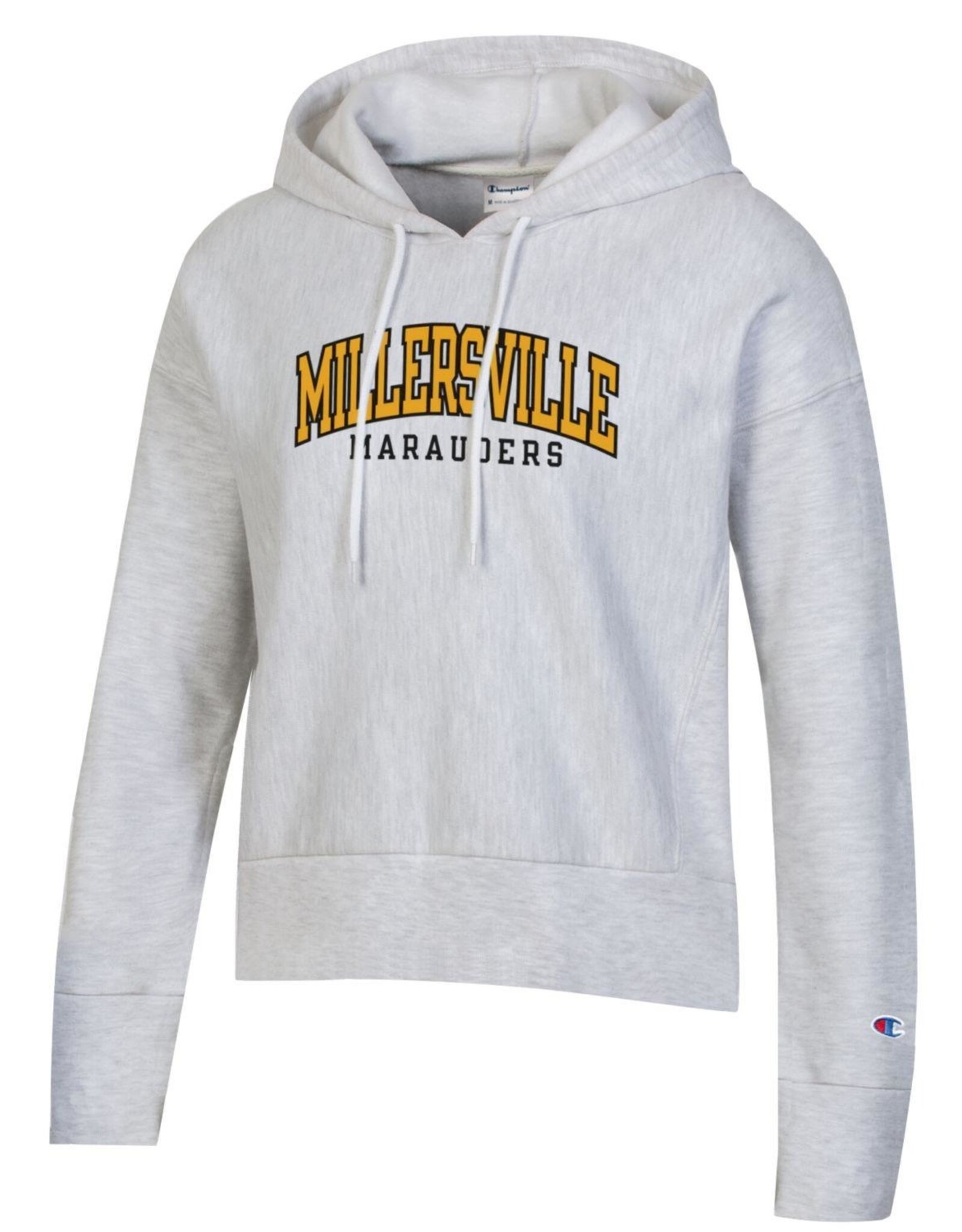 Champion Women's Reverse Weave Crop Hood Silver Grey