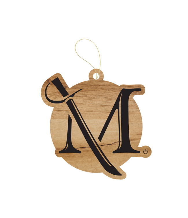 M Sword Wood Ornament