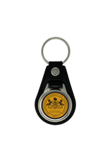 Leather Round Key Fob with Seal