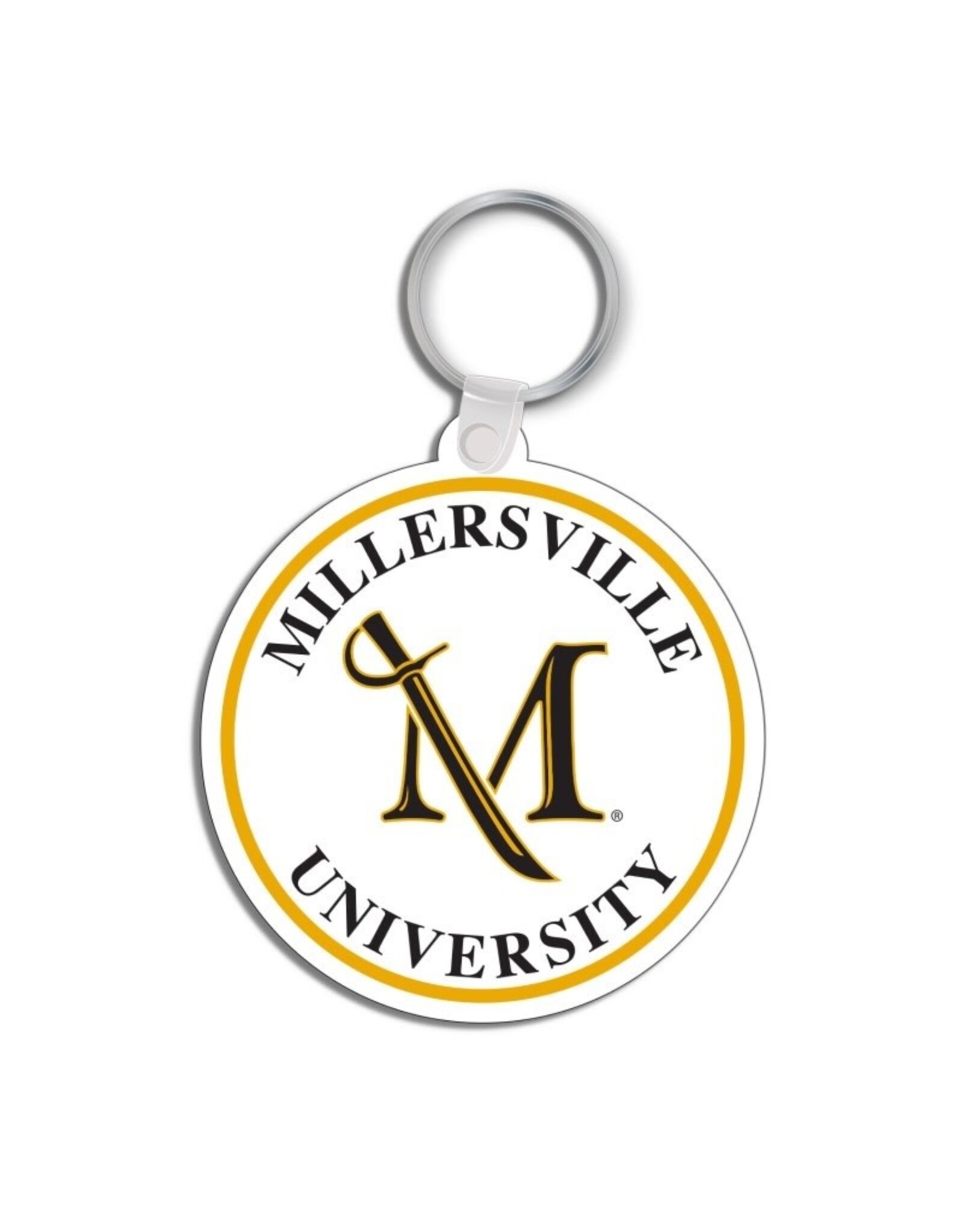 Soft Cut Keyring - White