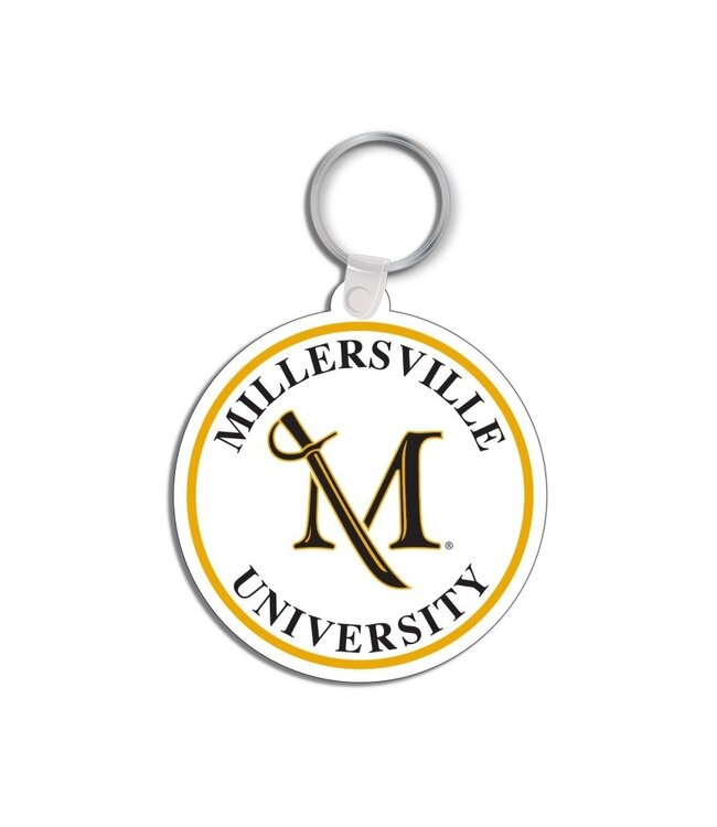 Soft Cut Keyring - White