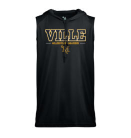 Badger Sleeveless Hooded VILLE Tee Black