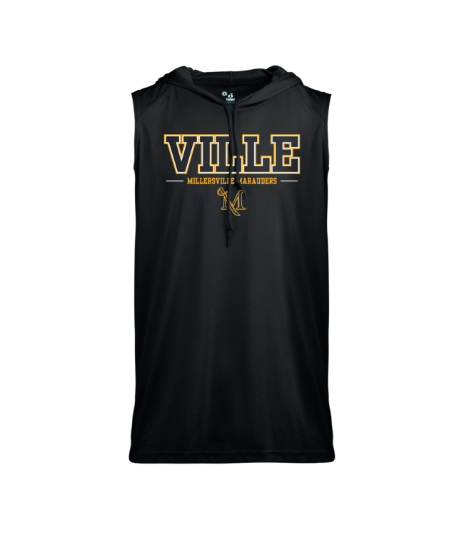 Badger Sleeveless Hooded VILLE Tee Black