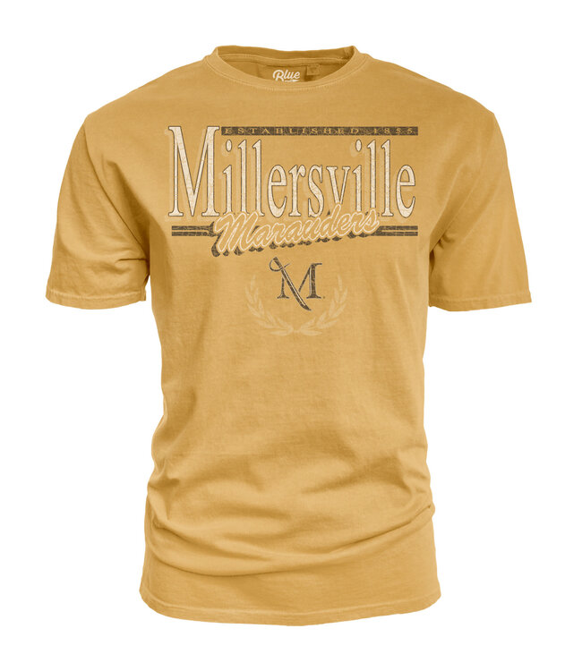 Dyed Ringspun Tee Millersville Marauders Mustard